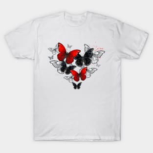 Realistic Black and Red Morpho T-Shirt